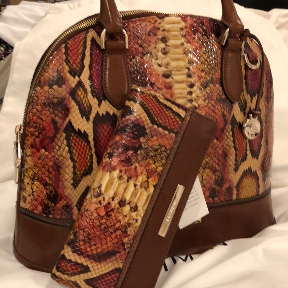 BRAHMIN GEORGINA MULTI BRIDGEPORT BAG with ADY WALLET NWT - Picture 2 of 16
